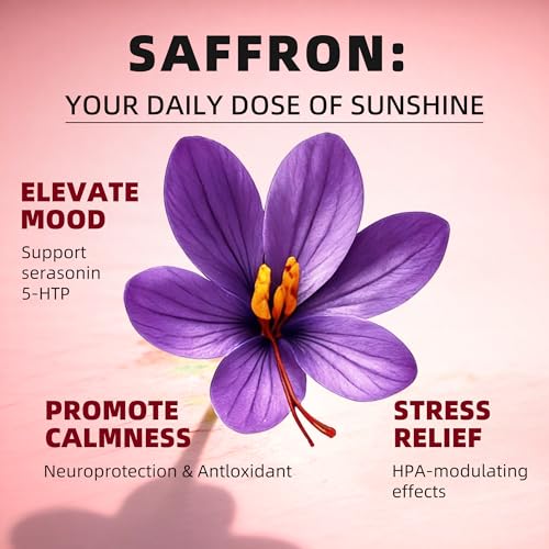 GREENPEOPLE Saffron Supplements for Women, 2 Oz Strawberry Vegan | 88.5 mg Saffron Extract Liquid Drops with Ashwagandha, Lion's Mane & Black Cohosh for Mood, Focus, Cortisol & Menopause