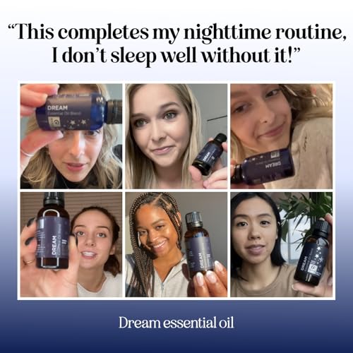 Sleep Essential Oil Blend for Diffuser - Dream Essential Oils for Diffusers Aromatherapy and Relaxation with Clary Sage Ylang-Ylang Roman Chamomile and Lavender for Sleep Time Support (1 Fl Oz)