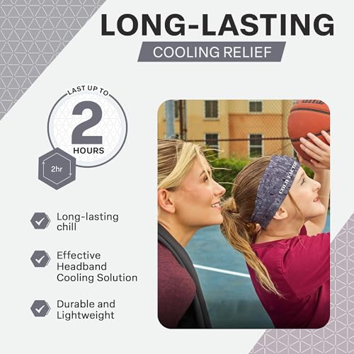 Cooling Headband for Women and Men – UPF 50+ Advanced Evaporative Comfort, Instant Cooling Sweatband for Outdoor Sports, Fitness, Yoga, Hiking, Running, and Workout