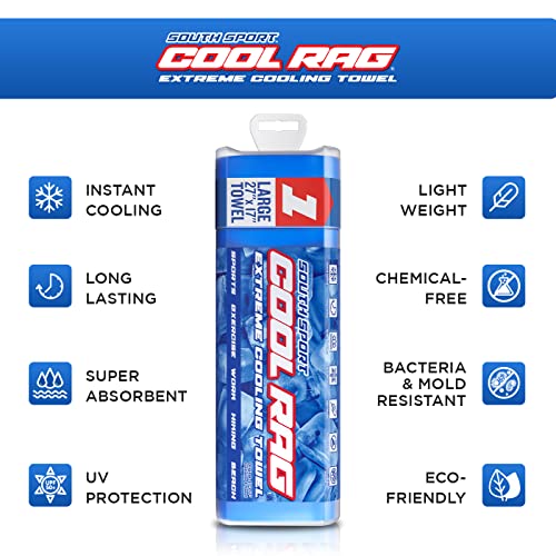 Cool Cool RAG Extreme Cooling Towel for Heat Relief - PVA Cooling Towel for Workout, Gym, Running and for Other Outdoor Sports - Cooling Rag for Neck - Cool Towel for Quick Cooling