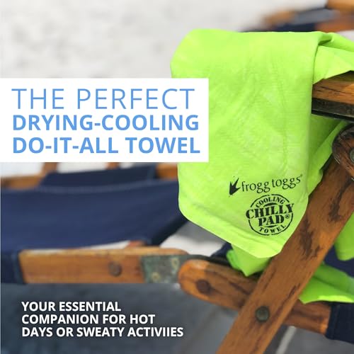 FROGG TOGGS Chilly Pad, Instant Cooling Towel, Long Lasting, Reusable, Sports and Outdoors Neck Towel 33x13