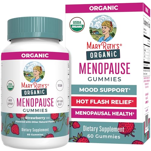 MaryRuth's Organic Menopause Support Gummies, Black Cohosh, 30 Servings | Mood Support, Hot Flash Relief, Maca Root, Black Cohosh, USDA Organic
