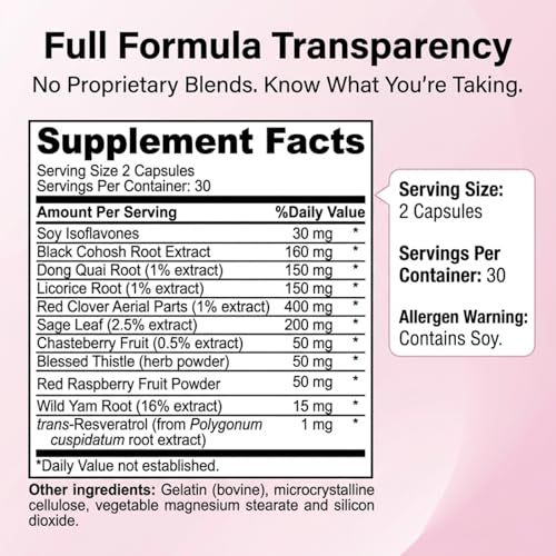 Menopause & Perimenopause Supplements for Women - Hot Flashes Relief