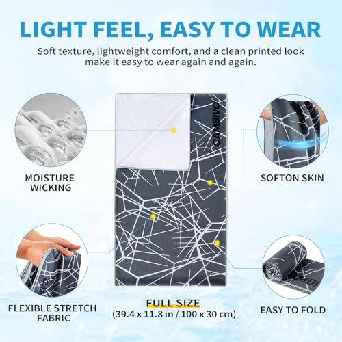 CAMBIVO Floral Cooling Towel for Women and Men, Lightweight Breathable Cooling Scarf Sun Protection Neck Gaiter Face Cover
