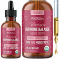Hormone Balance Liquid Drops with Black Cohosh & Stinging Nettle, Vegan | With Red Raspberry Leaf Chasteberry & More, Menopause Hot Flash & PMS Menstrual Herbal Support Tincture, USDA Organic, 2oz