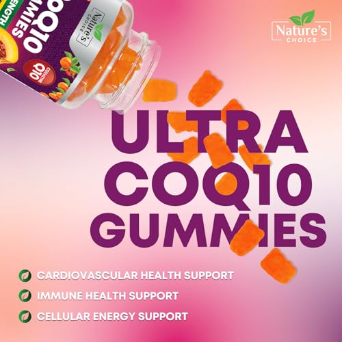 CoQ10 Gummies 100mg - 3X Strength Coenzyme Q10 - Ultra High Absorption, Antioxidant Supplements Support Heart Health & Energy Production - Nature's Coq 10 Vitamins Supplement - Vegan - 30 Gummies