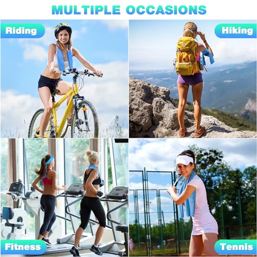 MENOLY 200 Packs Cooling Towels Bulk, Cooling Towels for Neck and Face, Gym Towels Soft and Breathable Sweat Rags for Sports, Yoga, Hiking, Camping, Running, Fitness, Workout