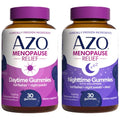 AZO Menopause Relief Daytime & Nighttime Gummy Bundle 120 Count | Estrogen-Free Formula, Clinically Studied Genistein Includes Melatonin for Sleep*, Perimenopause Support, Blackcurrant Flavor