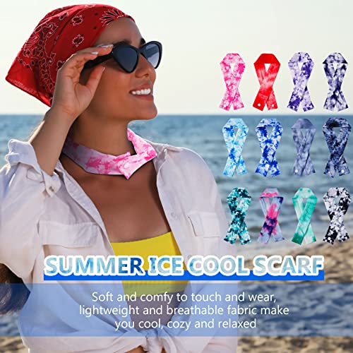 Geyoga Cooling Neck Wraps Cooling Scarf Wrap Bandanas for Summer Women Men Walking Riding Outdoor