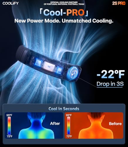 TORRAS Coolify 2S PRO #1 Neck Cooler & Neck Air Conditioner, Black | #1 Ice-feel neck cooling fan. Thoughtful gift for women & mom. Perfect for garden, travel, festivals & hot flashes.