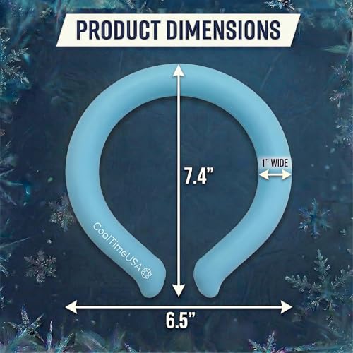 Neck Cooling Tube | Wearable Cooling Neck Wraps for Summer Heat I Hands Free Cold Pack | Reusable Cooler (Blue) | Wearable ice pack for hot weather, cold collar and necklace for summer heat relief, sports