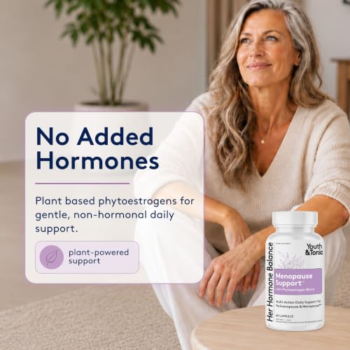 Youth & Tonic Menopause Supplement for Hot Flashes & Night Sweats 60 Pills