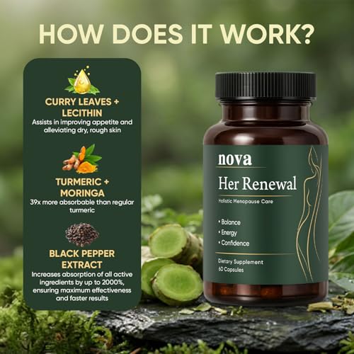 NOVA Menopause Supplements for Women, Menopouse Reliet & Uttaility, Comfort & Daily Well-Being, 60 Count (A)