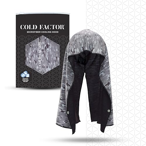 Instant Cooling Hoodie Towel – Advanced Chemical-Free Evaporative Cooling Technology – UPF 50+, 2+ Hours Cooling