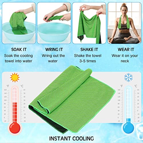 Redbaker 90 Pcs Cooling Towels Bulk for Neck Face 40"x12",Coloful | Ice Towel Cooling Rags Bulk Microfiber Quick Dry Sweat Towel for Gym Running Yoga Outdoor Sports Homeless Donations