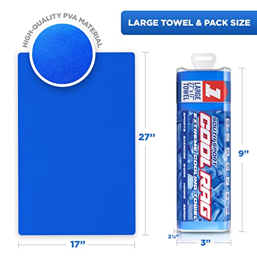 Cool Cool RAG Extreme Cooling Towel for Heat Relief - PVA Cooling Towel for Workout, Gym, Running and for Other Outdoor Sports - Cooling Rag for Neck - Cool Towel for Quick Cooling