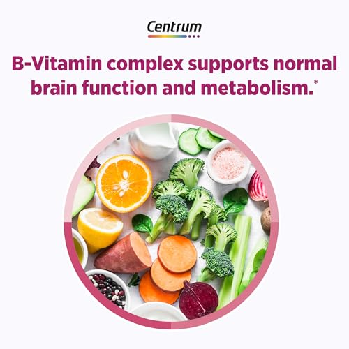 Centrum Complete Multivitamin Supplement, 30 Count | Hot Flash Support Menopause Support Tablets, with Clinically Studied geniVida, Gluten Free, Non-GMO Ingredients