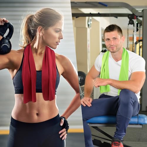Pallesen Cooling Towel, Cooling Towels for Neck and Face, Cooling Towels for Hot Weather, Sports Cooling Towels, Cooling Towels for Yoga, Running & Gym, 5-Pack, 40" x 12", Random Color