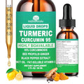 Turmeric Curcumin Supplement, Liquid Turmeric with Black Pepper & Ginger