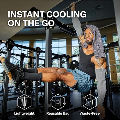 Instant Cooling Hoodie Towel – Advanced Chemical-Free Evaporative Cooling Technology – UPF 50+, 2+ Hours Cooling