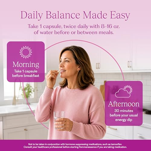 Femmenessence MacaLife – Clinically Proven Perimenopause Supplement for Women – Natural Hormone Balance, Mood, Hot Flashes & Night Sweats Relief – 120 Organic Vegan Capsules (60 Day Supply)
