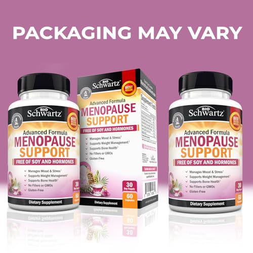Herbal Menopause Support for Women - Supports Healthy Mood and Balance | Milk Thistle Chasteberry Black Cohosh Red Clover Turmeric Ginger - Menopause Supplements for Women - 60 Veggie Capsules