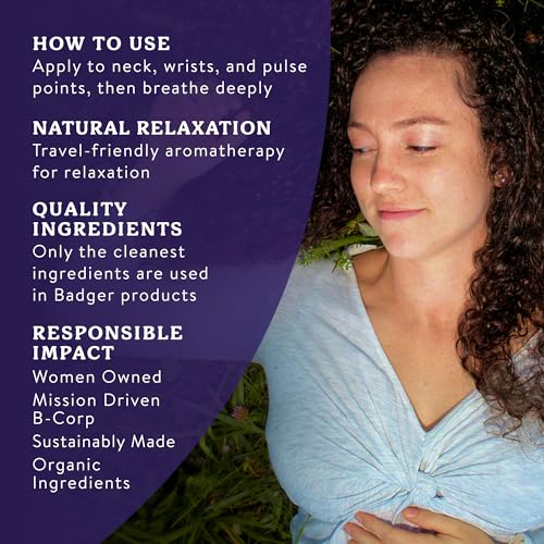 Badger Organic Sleep Balm, Lavender & Bergamot, .75 oz Tin