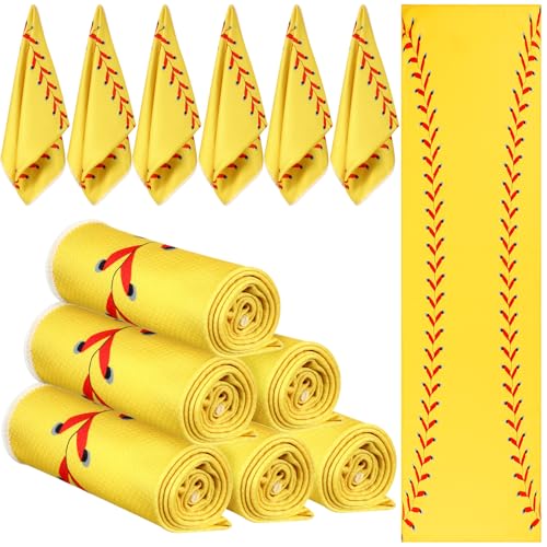 Peryiter 12 Counts Mini Cooling Towel, 30" x 9" Baseball Softball Soccer Golf Sweat Towel, Breathable Chilly Rag, Microfiber Sport Rags for Team Gym Running Coach Gift