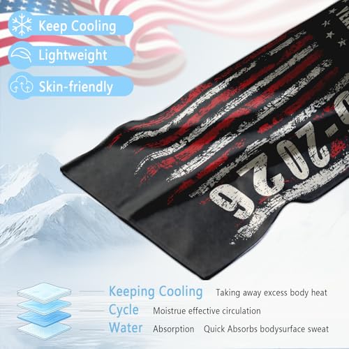 250th American Anniversary Cooling Towels for Sports with Storage Bag Heat Relief Easy Clean Cool Towel for Gym Outdoor Beach Microfiber Hot Weather Cooling Towels