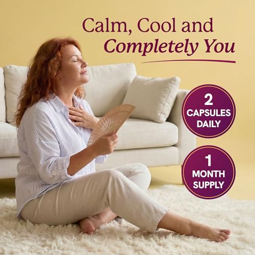 Perimenopause Support for Women Supplement, Hormone Balance, Mood & Sleep | Cycle Regularity & Cooling Support, Black Cohosh Vitex & Saffron, Peri Menopause Supplements for Women, Non-GMO, 60 Capsules