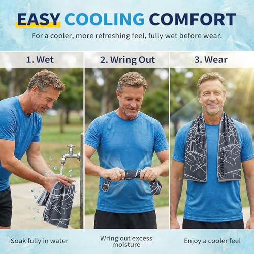 CAMBIVO Floral Cooling Towel for Women and Men, Lightweight Breathable Cooling Scarf Sun Protection Neck Gaiter Face Cover