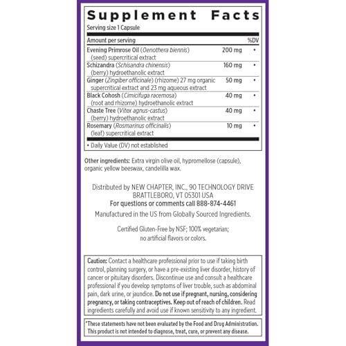 New Chapter Menopause Supplement - Estrotone Herbal Hormone Balance for Women in Perimenopause, with Black Cohosh for Hot Flash Relief & to Reduce Night Sweats + Vitex, No Added Hormones - 60 ct