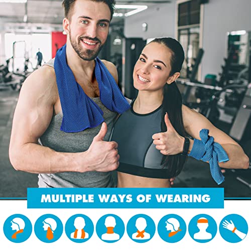 Honoson 20 Packs Cooling Towel Ice Towel Microfiber Sports Towel Breathable Chilly Towel with Bag Wet Towel for Neck Men Women Stay Cool Yoga Gym Golf Workout Travel Camping Beach Accessories
