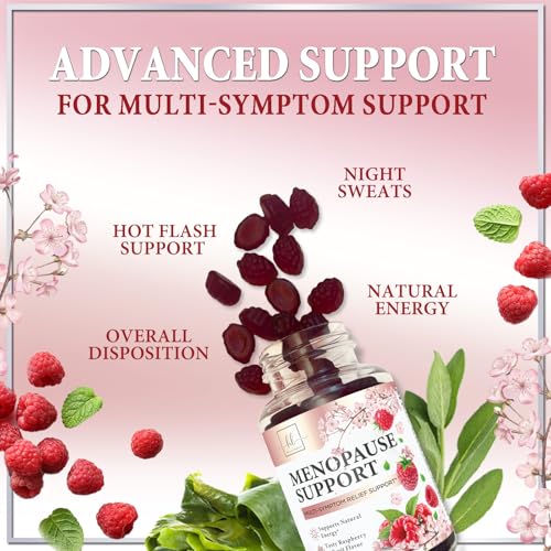 Menopause Supplement Gummies - Women's Menopause Relief with Black Cohosh for Natural Mild Hot Flashes & Night Sweats Support - Complete Female Menopause Support Gummy Supplements - 60 Gummies