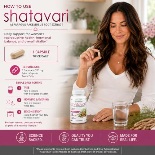 SHATAVARI | 700mg Asparagus Racemosus Extract | Female Vitality* & Rejuvenation* | Natural Estrogen Balance* | Supports Hormonal Health and Overall Well-Being | 60 Capsules