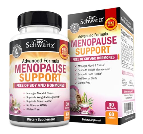 Herbal Menopause Support for Women - Supports Healthy Mood and Balance | Milk Thistle Chasteberry Black Cohosh Red Clover Turmeric Ginger - Menopause Supplements for Women - 60 Veggie Capsules