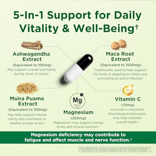 Energy & Mood Supplement – Boost Energy & Reduce Fatigue, Support Relaxation – 150 Capsules – Non-GMO, 3rd Party Tested – Innervis Nutrition