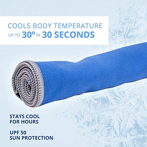 FROGG TOGGS Chilly Pad Pro Soft Cooling Towels for Face and Neck, 33"x10.5" | Chemical-free microfiber towel, instant long-lasting cooling relief, for pool, beach, basketball, golf, camping, fitness