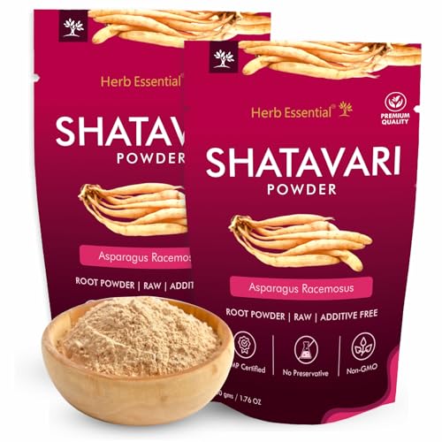 Herb Essential Shatavari Powder, Natural Asparagus Racemosus Root Powder 3.52 oz