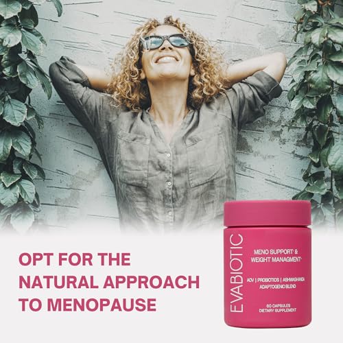 Complete Menopause Vitamins and Weight Management Supplements for Women | Ashwaghanda Probiotics ACV for Weight Management Hot Flashes Night Sweats Bloat, Hormone Balance Vegan 60 Caps Non-GMO