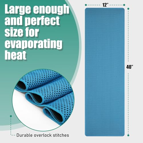 40"*12" Cooling Towels 6 PCS, Cool Towels Sports Cooling Rags for Neck and Face, Sweat Neck Cooling Towel for Hot Weather, Chilly Towels for Athletes, Yoga, Gym, Golf