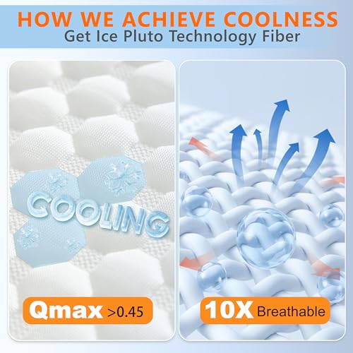 UYWO Cooling Pillows Queen Size Set of 2, Adjustable Memory Foam Pillows | Firm/Soft Cooling Bed Pillows for Side/Back/Stomach Sleepers, Ergonomic Neck Support Pillow