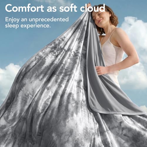 Cooling Blanket Throw 50"x70" for Hot Sleepers | Cold Summer Soft Blanket for Bed Couch and Travel Absorbs Heat Q-Max>0.35 Cool Lightweight Throw for Night Sweats Menopause