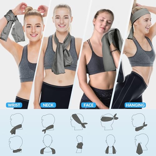 6 Pack Cooling Towels (40"x12") for Neck and Face, Cooling Neck Wraps, Cool Towel for Hot Weather, Ice Towel, Soft Breathable Chilly Towel for Workout, Camping, Yoga, Running