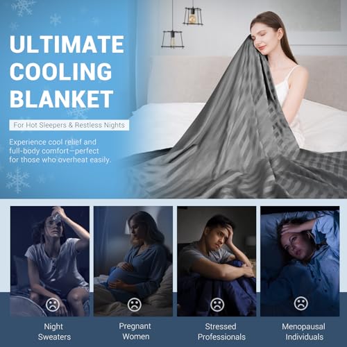 Elegear Double-Sided Cooling Blanket Throw for Hot Sleepers, Arc-Chill 3.0