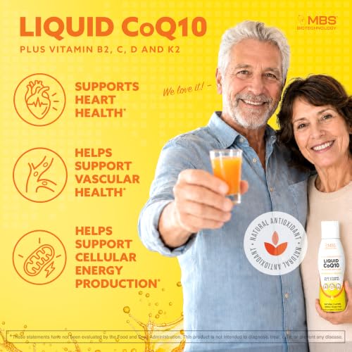 Liquid CoQ10 120mg of Bioavailable Ubiquinone for Superior Absorption. Support Heart, Bone, and Skin Health with a Natural Antioxidant. 35 Servings in a Convenient 17 oz Bottle.