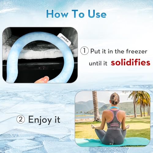 Neck CoolingTube, Reusable Ice Cooler Wearable Body CoolingProducts, Neck Coolers for Hot Weather