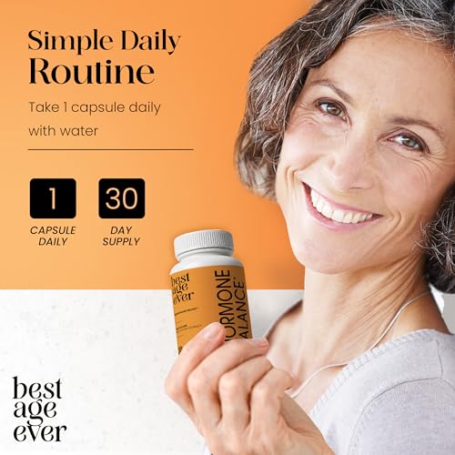 Hormone Balance from Best Age Ever, Menopause Relief Supplement with Shatavari, Red Clover, DIM, and Calcium D-Glucarate, Daily Support for Hot Flashes and Night Sweats