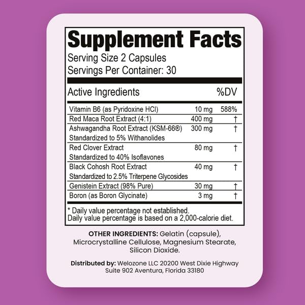 VITASEI Menomax Balance Menopause Support Supplement – 60 Capsules | Formulated with Ashawaganda, Vitamin B6, Red Maca, Red Clover & Genistein, Supports Hormonal Balance & Vitality for Women