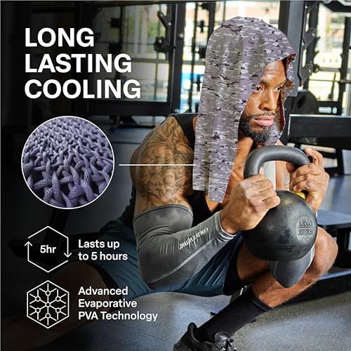 Instant Cooling Hoodie Towel – Advanced Chemical-Free Evaporative Cooling Technology – UPF 50+, 2+ Hours Cooling
